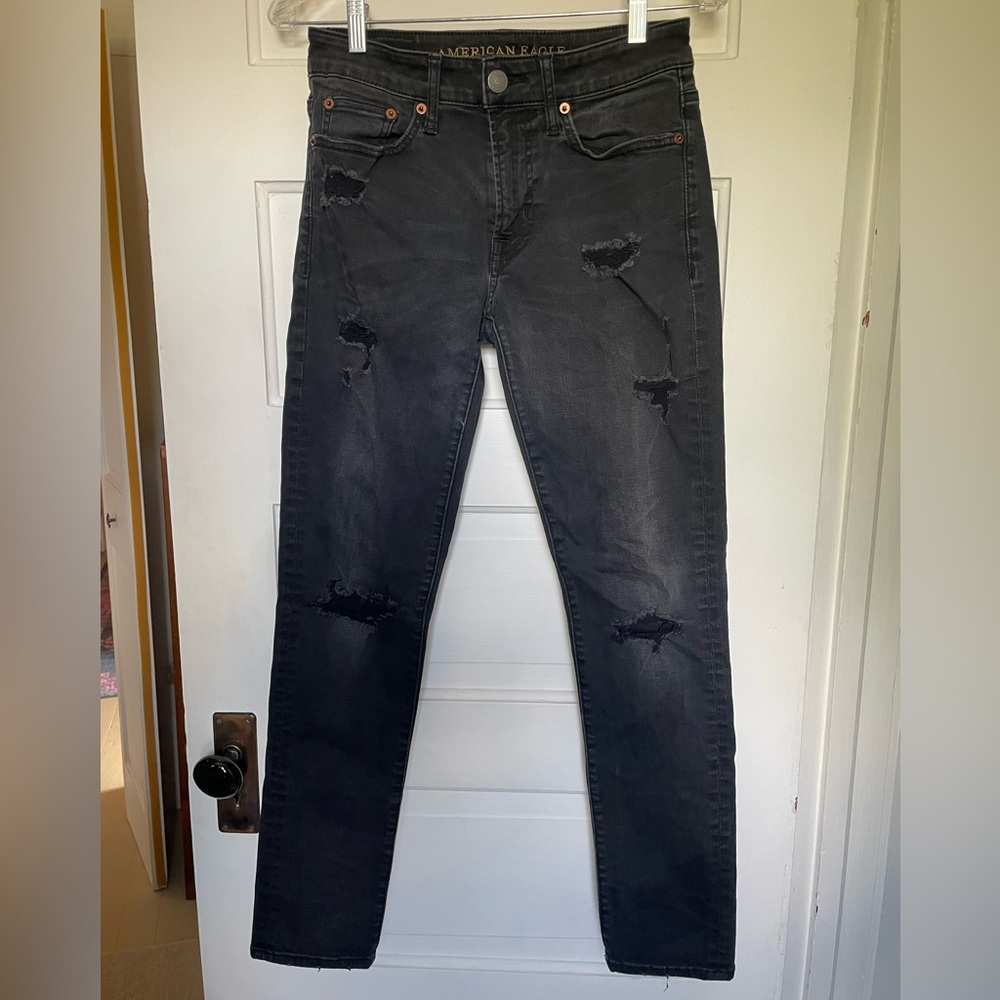 American Eagle Black Slim Jeans 28x30
